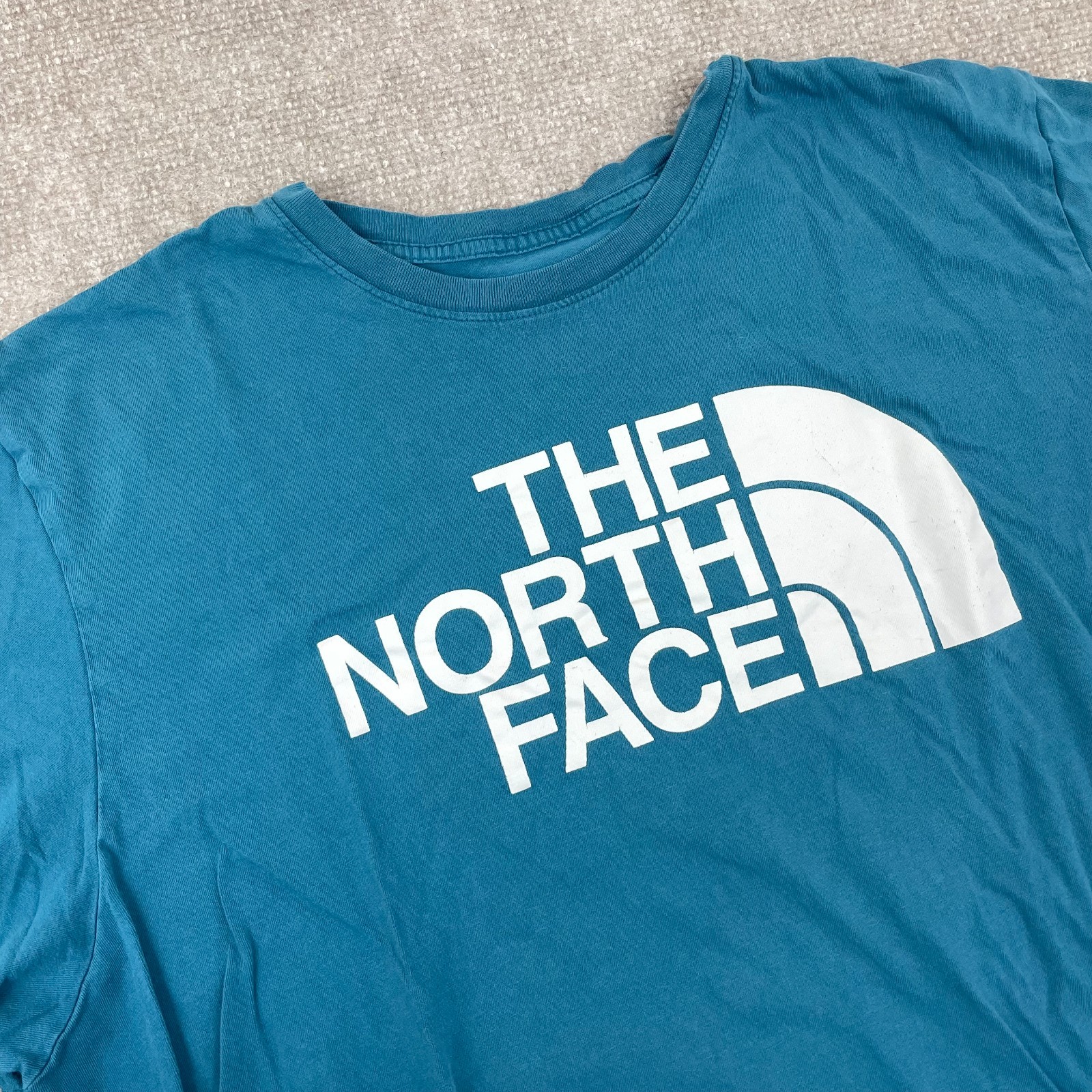 The North Face Easy T Shirt Mens XL Blue Logo Exploration Without Compromise