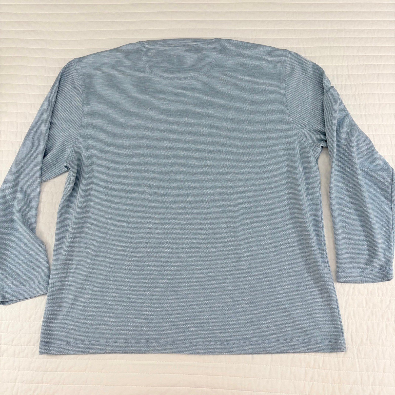 Tasso Elba Island Blue Striped Long Sleeve Sun Protection UPF Shirt Mens XL gallery
