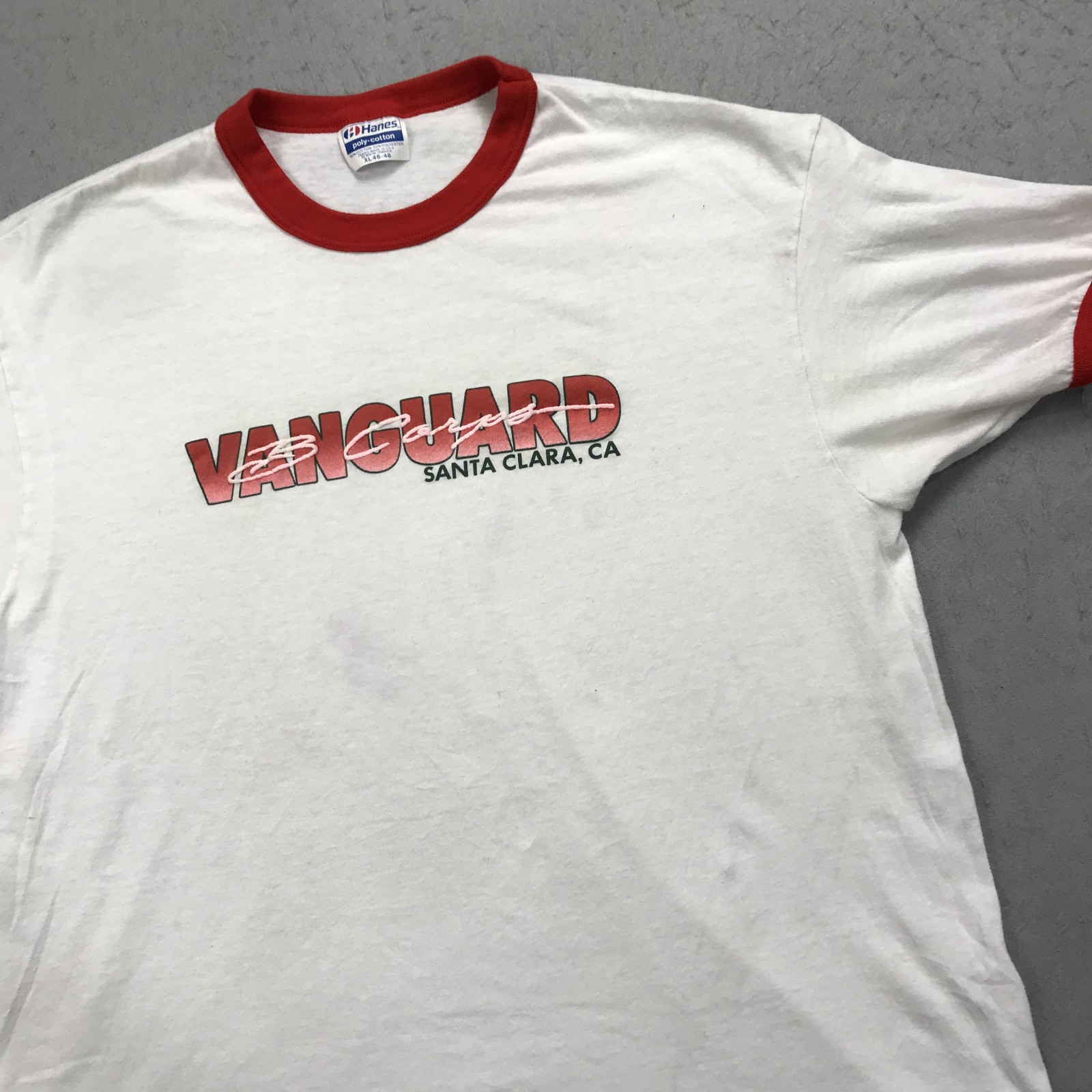 VINTAGE Santa Clara Vanguard Shirt Mens XL Drumline Single Stitch Ringer 80s gallery