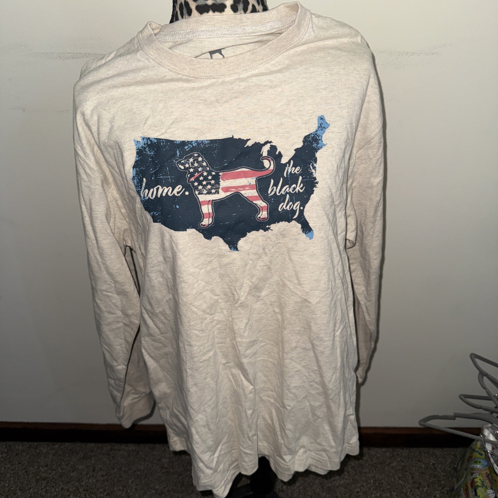 The Black Dog Shirt Mens Size S Classic Collection USA Flag Long Sleeve gallery