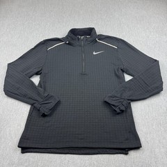 Nike Running Shirt Mens Medium Black Therma Sphere Element 1/2 Zip Pullover