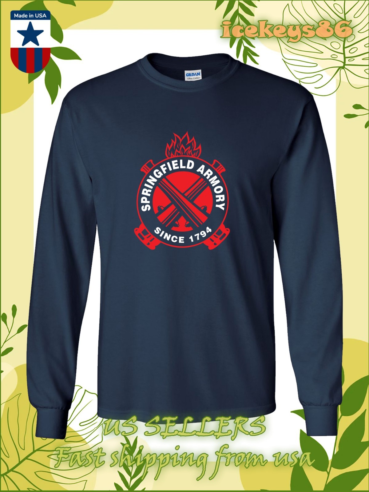 Springfield Armory Since 1794 Men's Long Sleeve T-Shirt American Size T-Shirt gallery