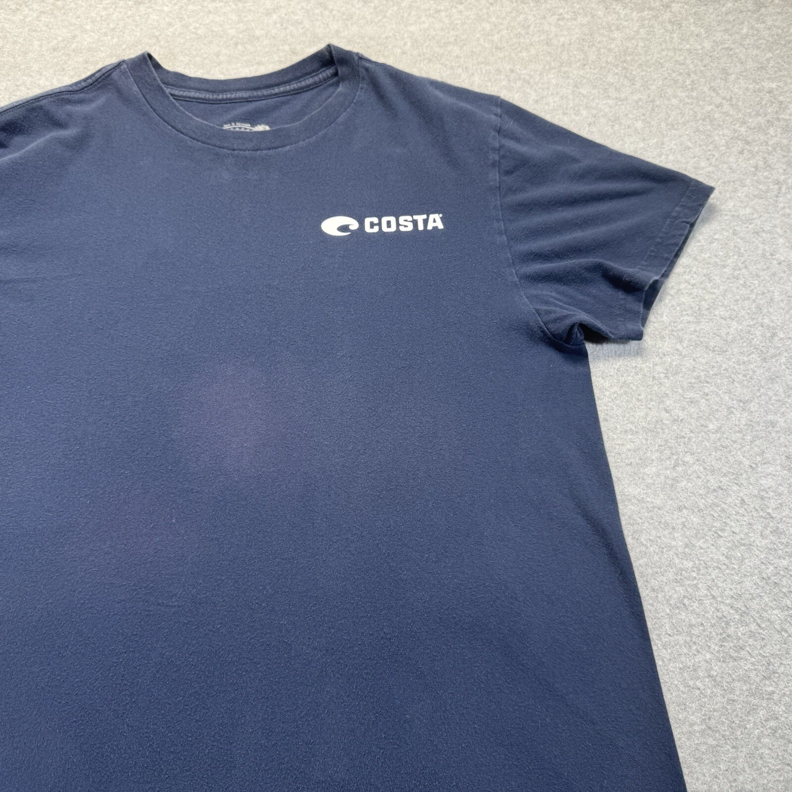 Costa Del Mar Shirt Adult Medium Navy Blue Fishing Sunglasses Hiking Faded Mens gallery