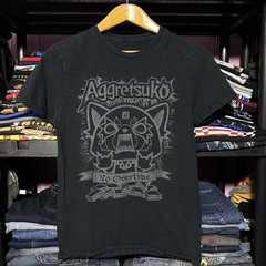 Aggretsuko No Overtime Anime Grunge Panda Graphic T-Shirt Size S