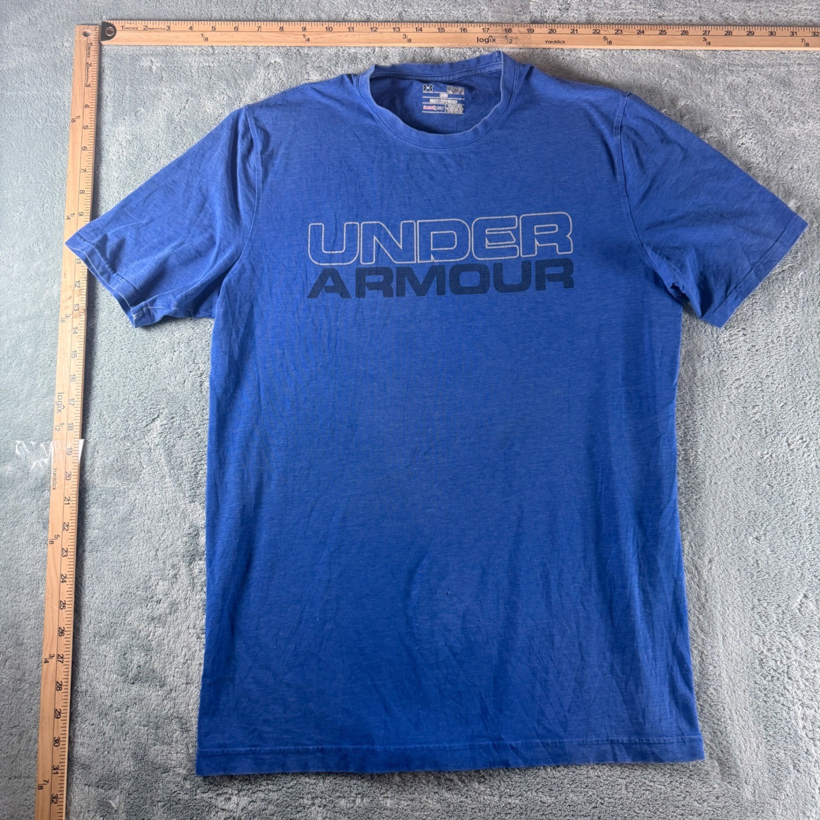 Under Armour Mens HeatGear Loose Fit Graphic T-Shirt Blue Medium 0280