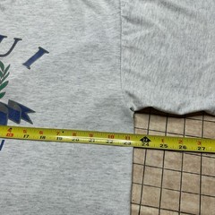VTG Thin Distressed Thrashed T-Shirt XL Heather Gray Grunge Holes Maui Aloha