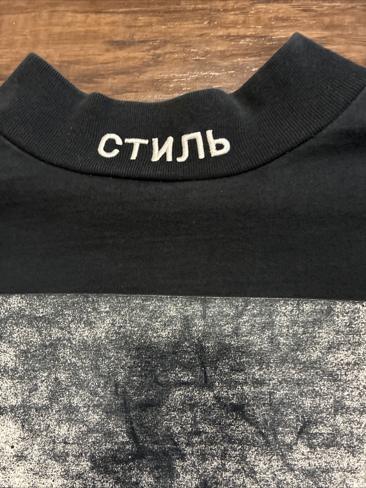 Heron Preston CTNMB Mock NeckShort Sleeve Virgil Abloh Size Medium Black RARE gallery