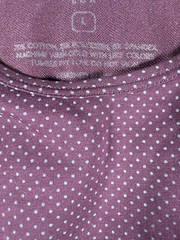 Bylt Drop Cut Lux S/S Performance Stretch Burgundy White Polka dots Mens Large
