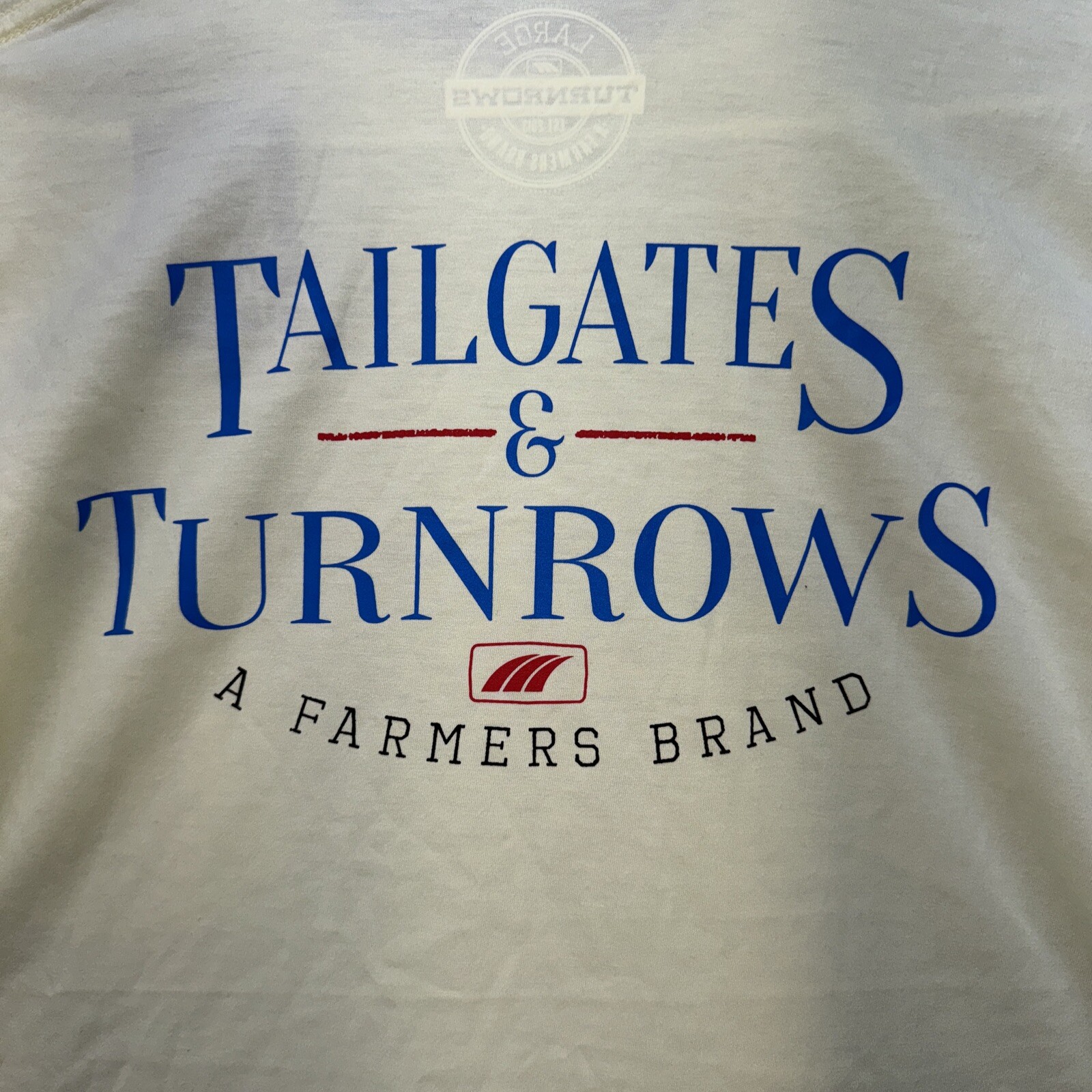Turnrows Farm Shirt Unisex Large Short Sleeve Pale Yellow Tailgates&Turnrows NWT gallery