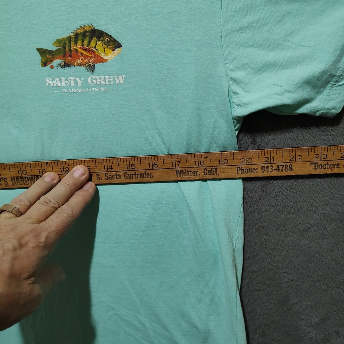 Salty Crew Shirt Adult Large Green Graphic Short Sleeve Cotton Beach Outdoor Men gallery