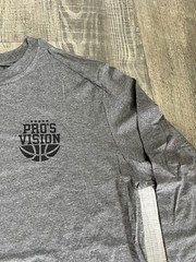 Ethika Pros Visions Men’s Long Sleeve Gray Basketball Shirt Size XL