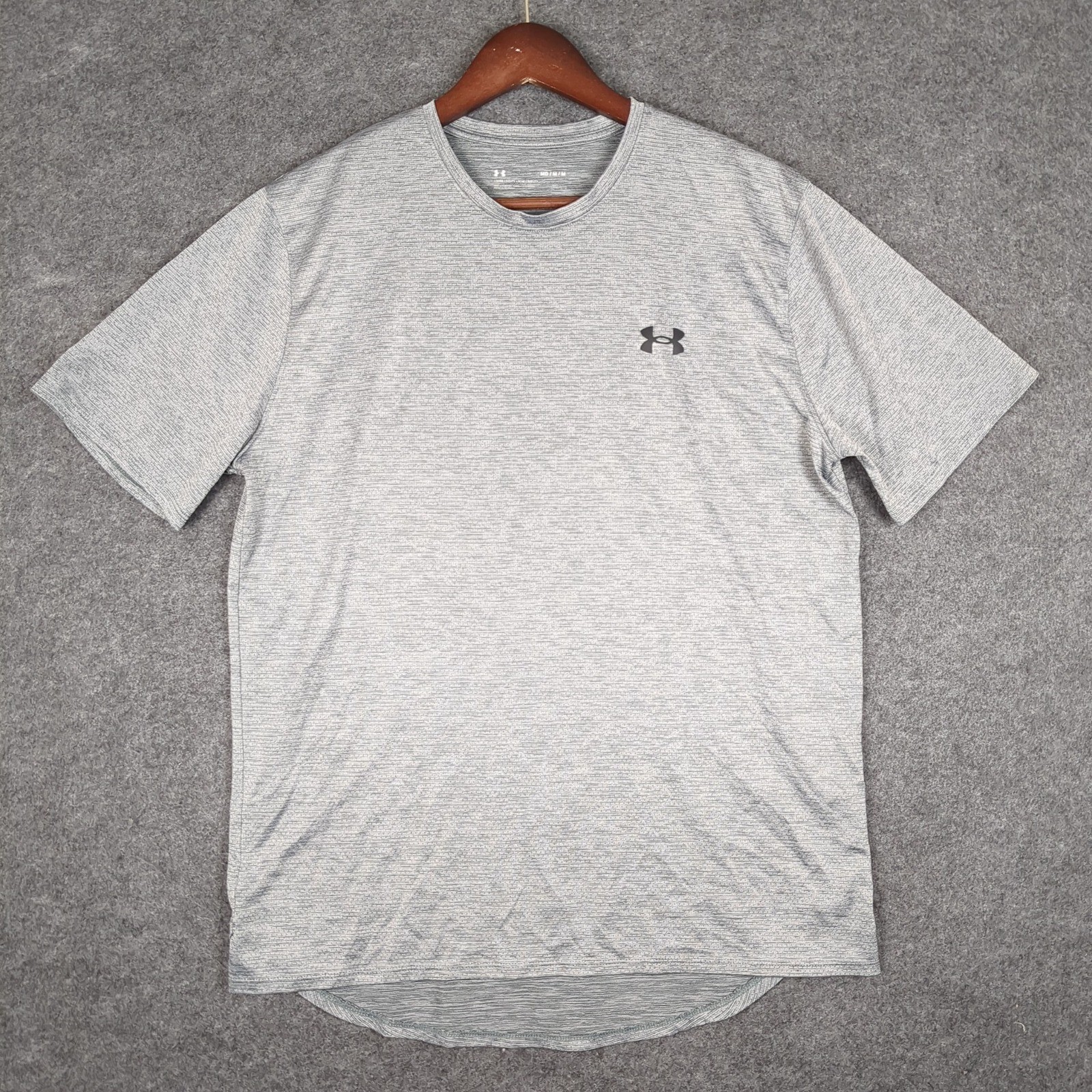 Under Armour Mens Loose Fit HeatGear Heathered Gray Short Sleeve T-Shirt Size M gallery