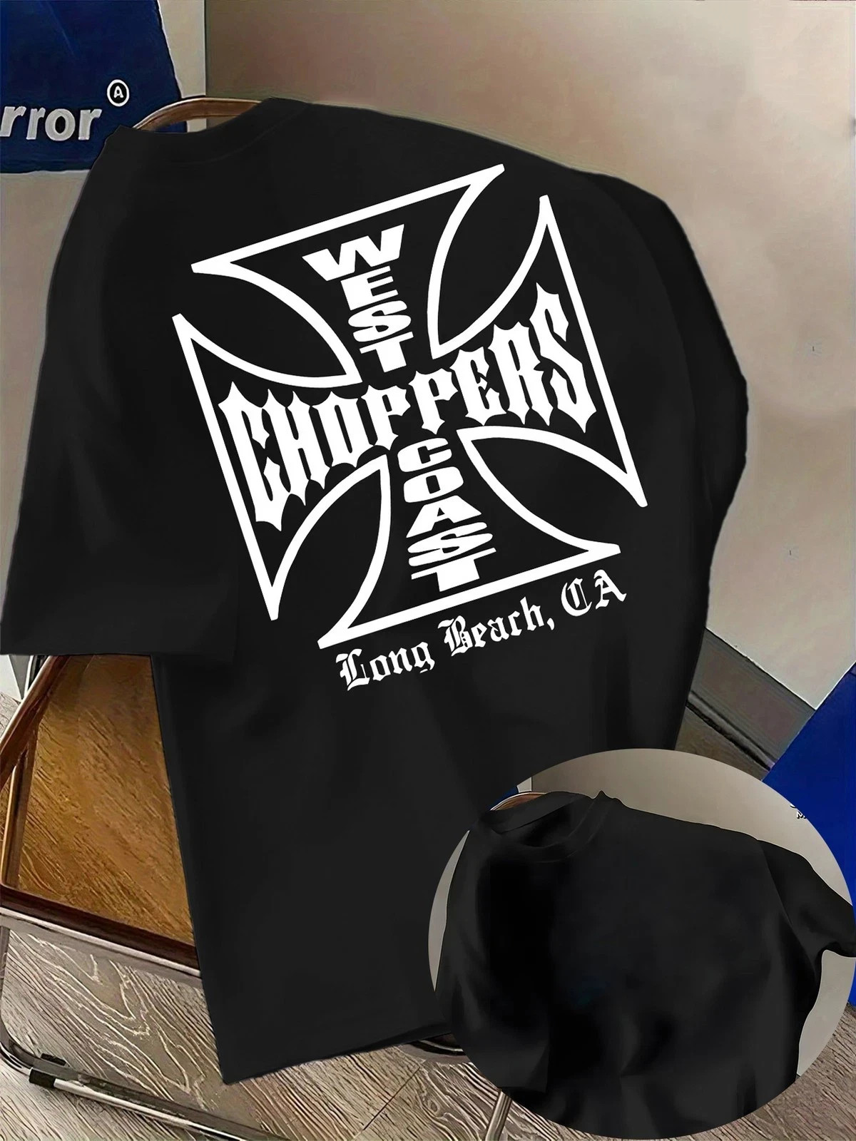 West Coast Choppers Long Beach Graphic Tee - Men's Black / White Cotton T-Shirt gallery