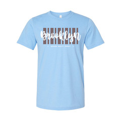 Brooklyn Graphic Tee With Vertical Stripes Unisex Urban T Shirt For Everyday Wea