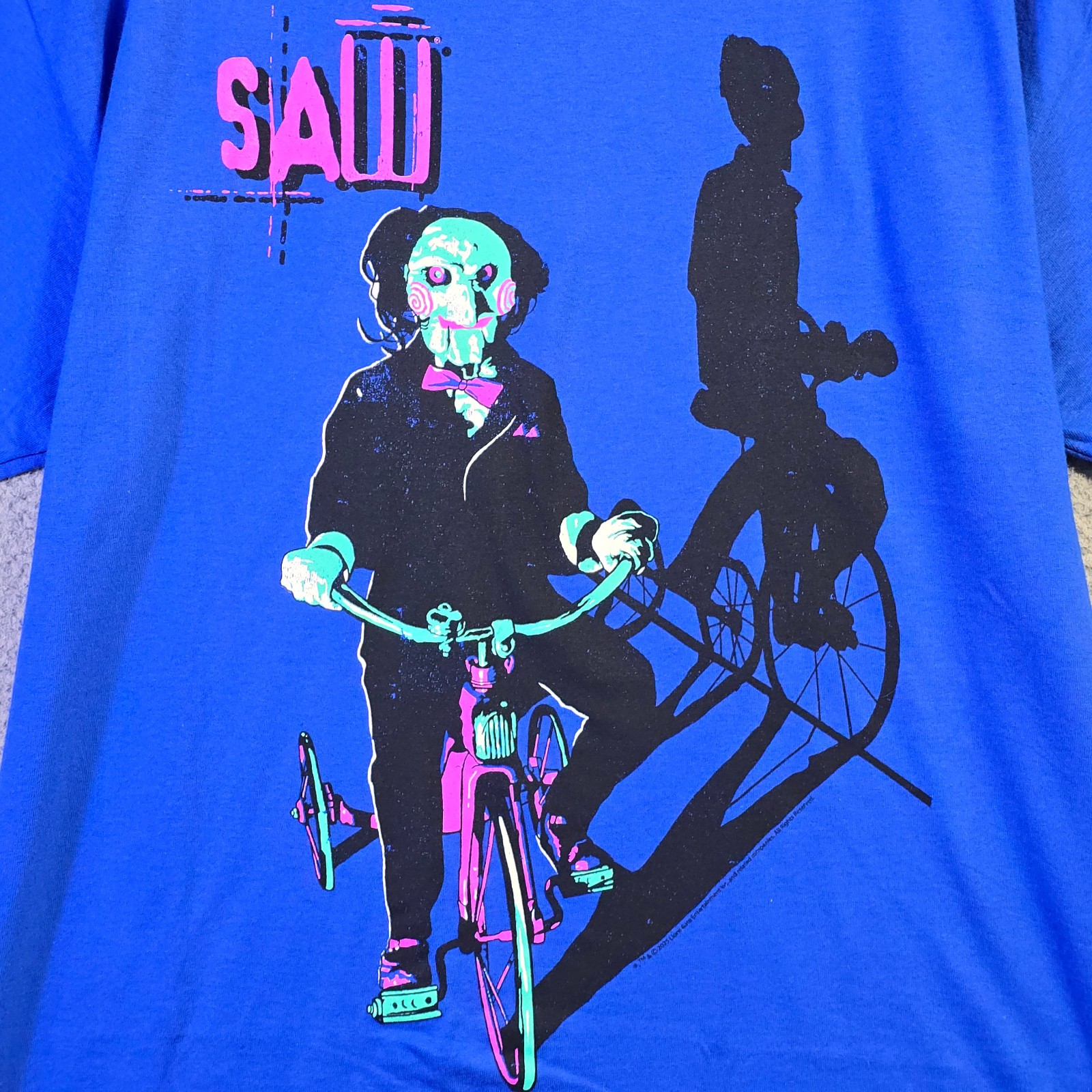 Saw Shirt Mens Extra Large XL Blue Horror Movie Horror Billy Puppet Casual NWT gallery