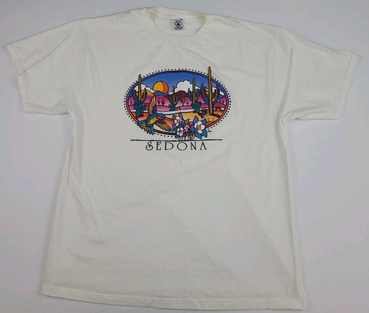 Vintage Sedona Arizona Multicolor Scenic Nature Outdoor Art Print AZ 90s USA XL gallery
