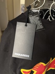 DSQUARED2 NWT Dan Logo Graphic Short Sleeve TShirt Black S $360