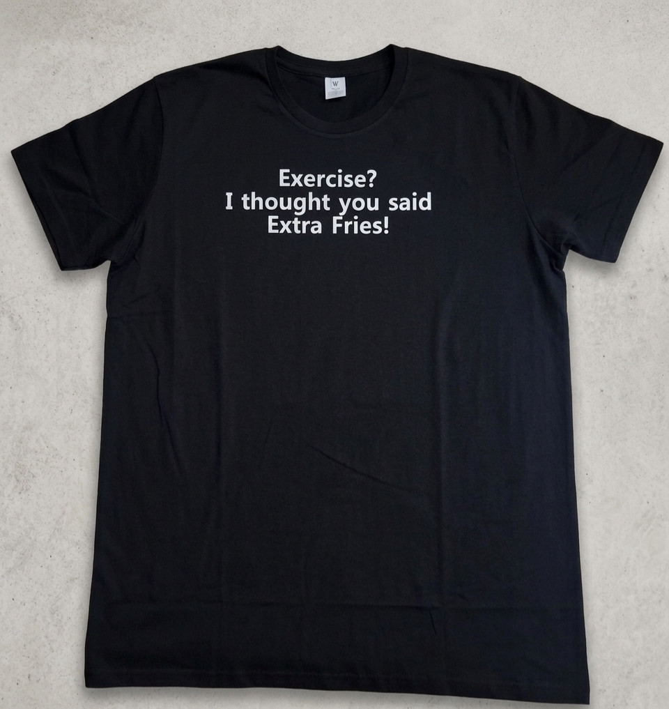 FUNNY GYM AND SPORTS Exercise BLACK T SHIRT EXERCISE? gallery
