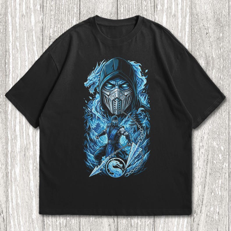 Mortal Kombat T-Shirt, Sub-Zero Shirt, Mortal Kombat Sub-Zero, Fighting Game Nin