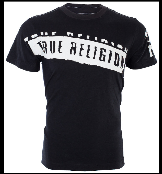 $69 TRUE RELIGION Black STENCEL Short Sleeve Graphic T-shirt NWT gallery
