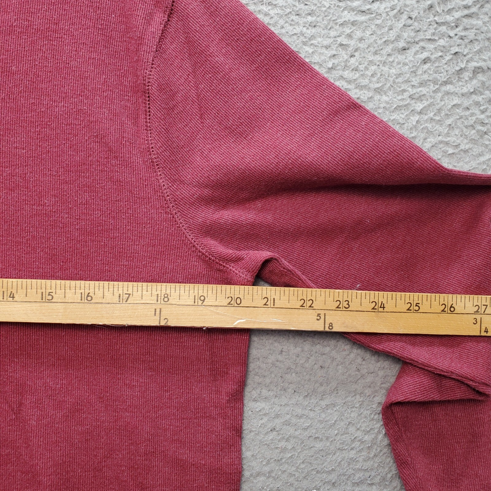 Eddie Bauer Henley Shirt Mens Medium Red Long Sleeve Crew Neck Comfort Pullover gallery
