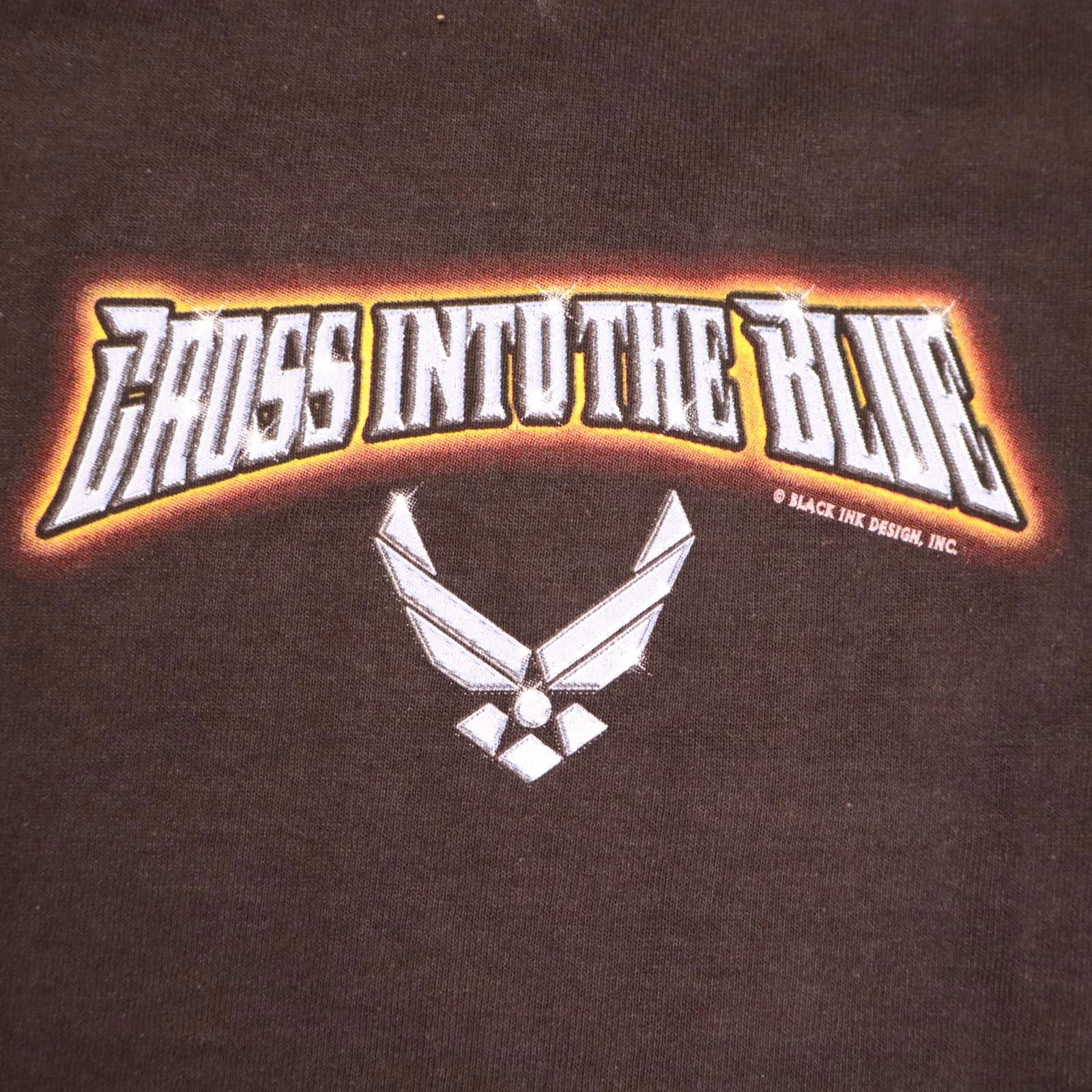 US Air Force Cross Into The Blue Shirt 2XL Black vtg 05 NWT gallery