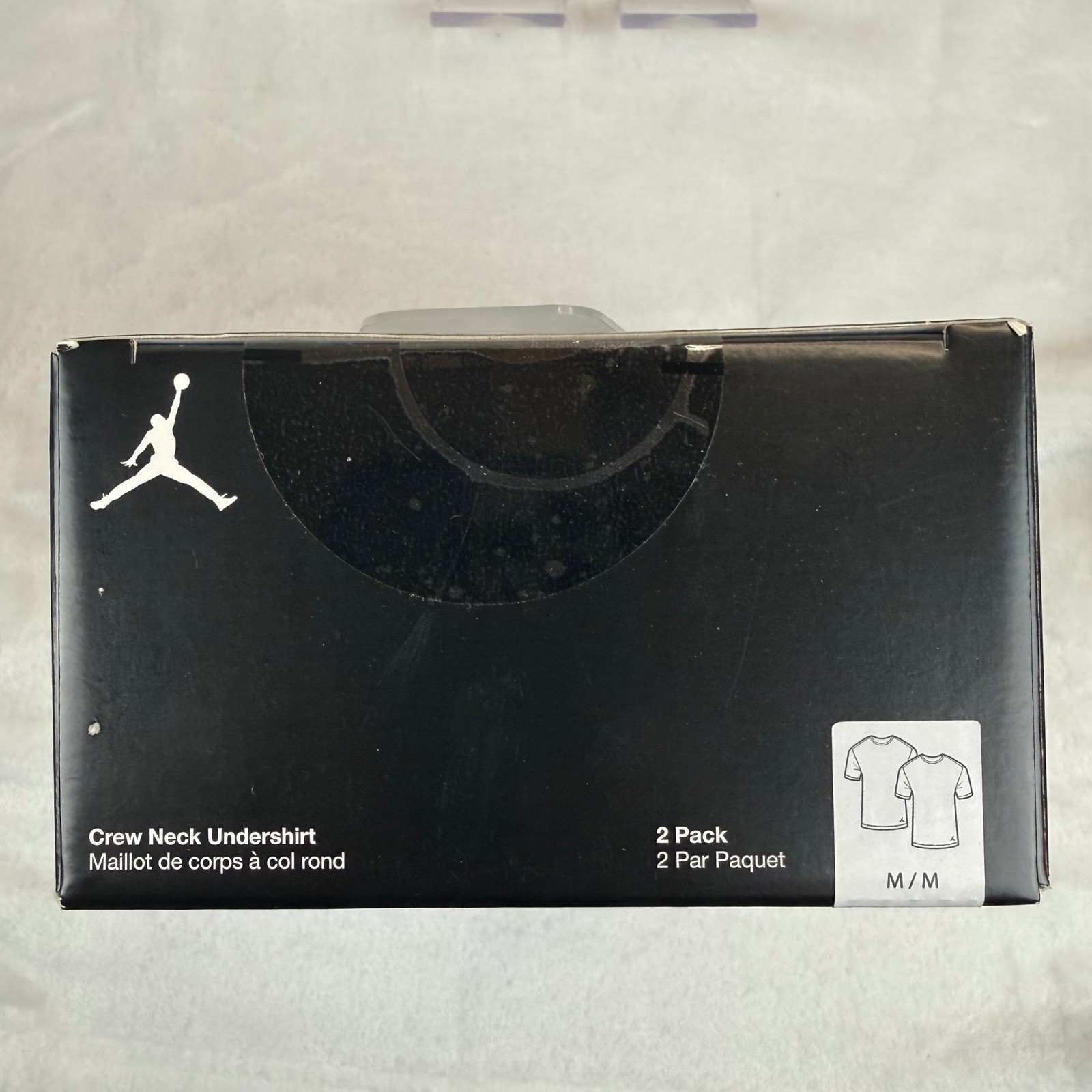 Nike Jordan Flight Control Cotton Stretch Crew Neck Shirt 2 Pack Mens Medium Wht gallery