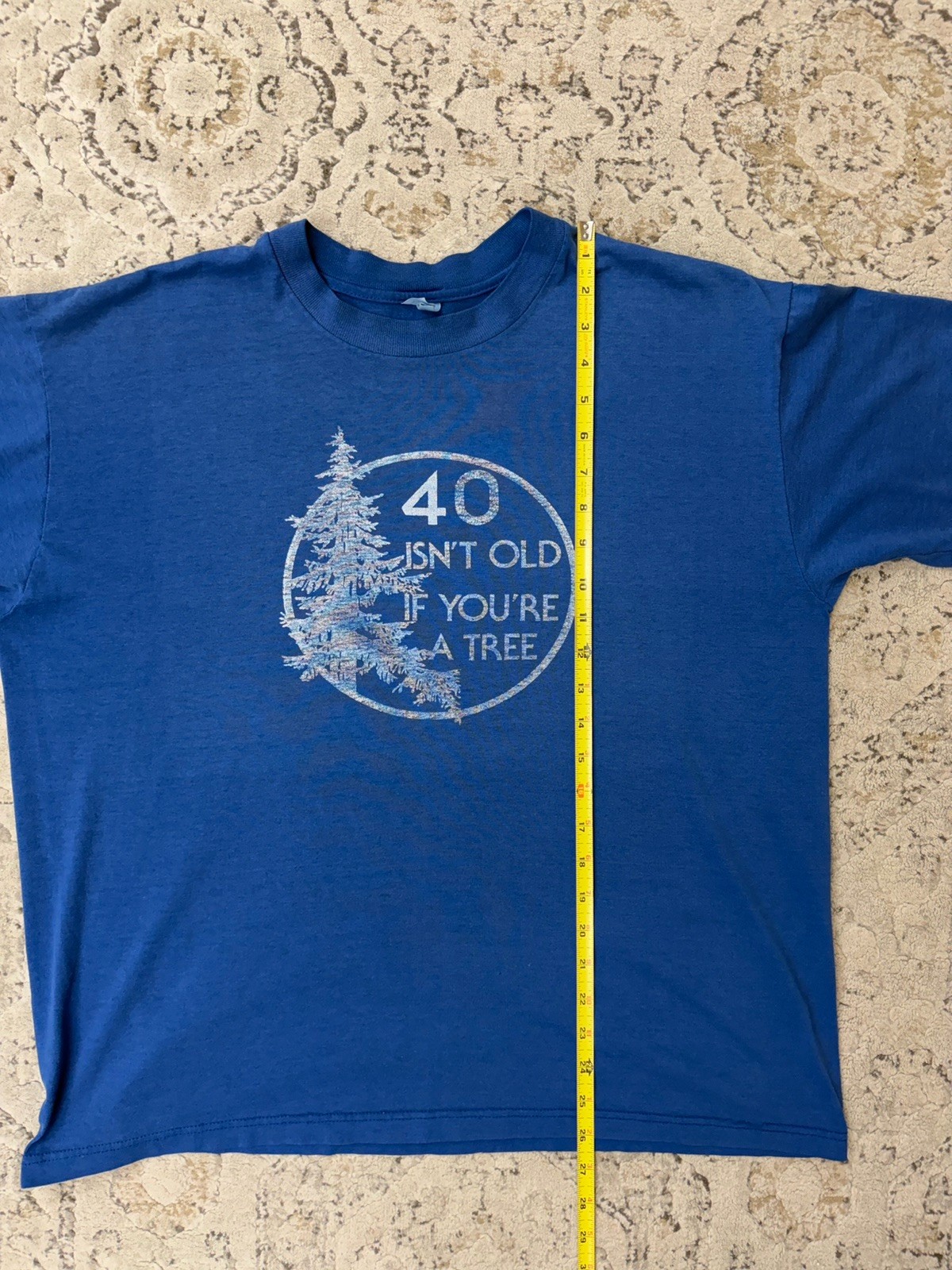 Vintage 80s Stedman 40 Isn’t Old Blue Tshirt XL Mens Single Stitch gallery