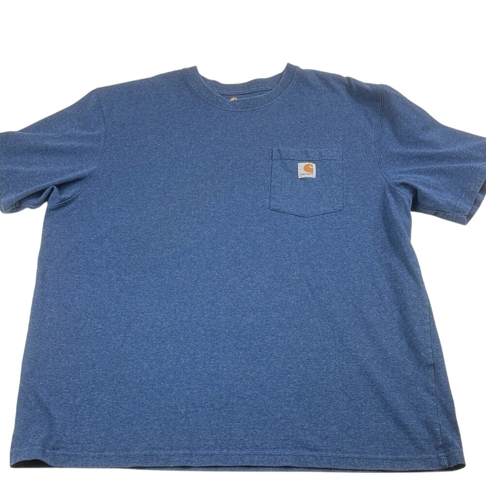 Carhartt Heavy Duty Original Fit Short Sleeve T-Shirt Mens Size XL Blue