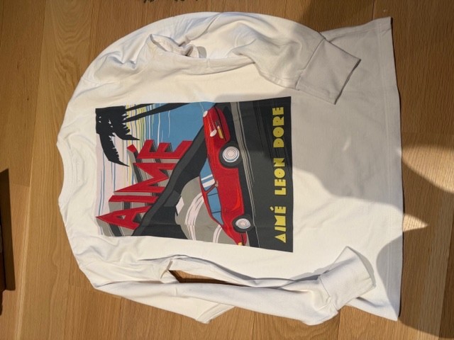 Aime Leon Dore ALD Porsche Graphic Palm Trees LONG SLEEVE T-Shirt White Medium gallery