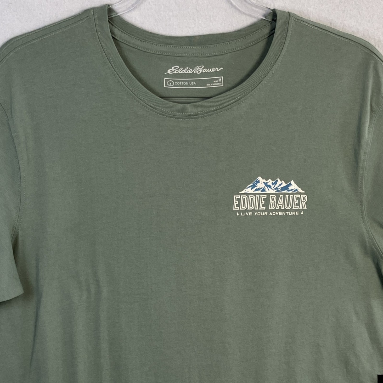 Eddie Bauer Mt. Rainier Graphic T-Shirt Men's Size M Green Short Sleeve NWT gallery
