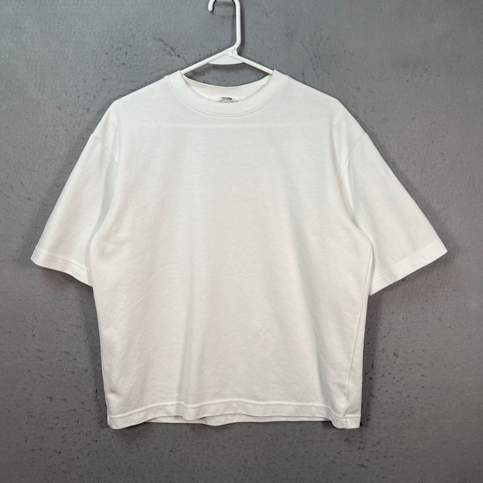 Uniqlo U Airism Mens Size Small White Crew Neck T-Shirt Cotton Blend