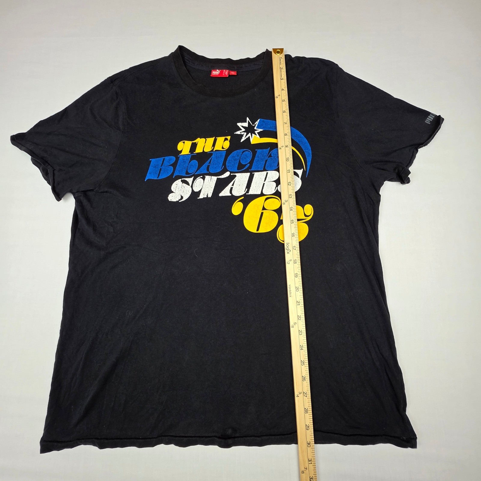 VTG Puma Mens The Black Stars 63 Ghana National Team Graphic TShirt Black XL y2K gallery