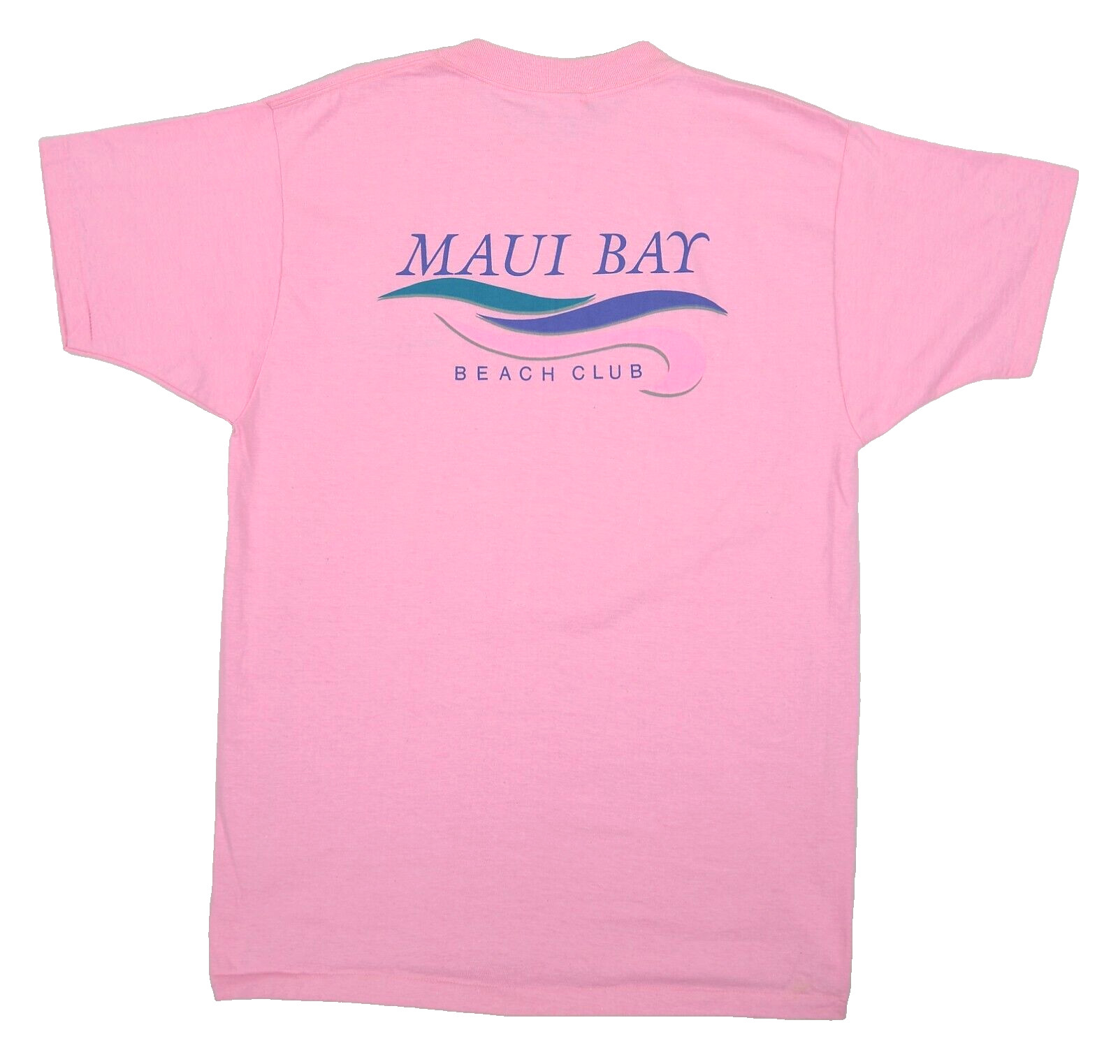 Maui Bay Beach Club Mens Vintage T Shirt Size L Pink Single Stitch Cotton USA gallery