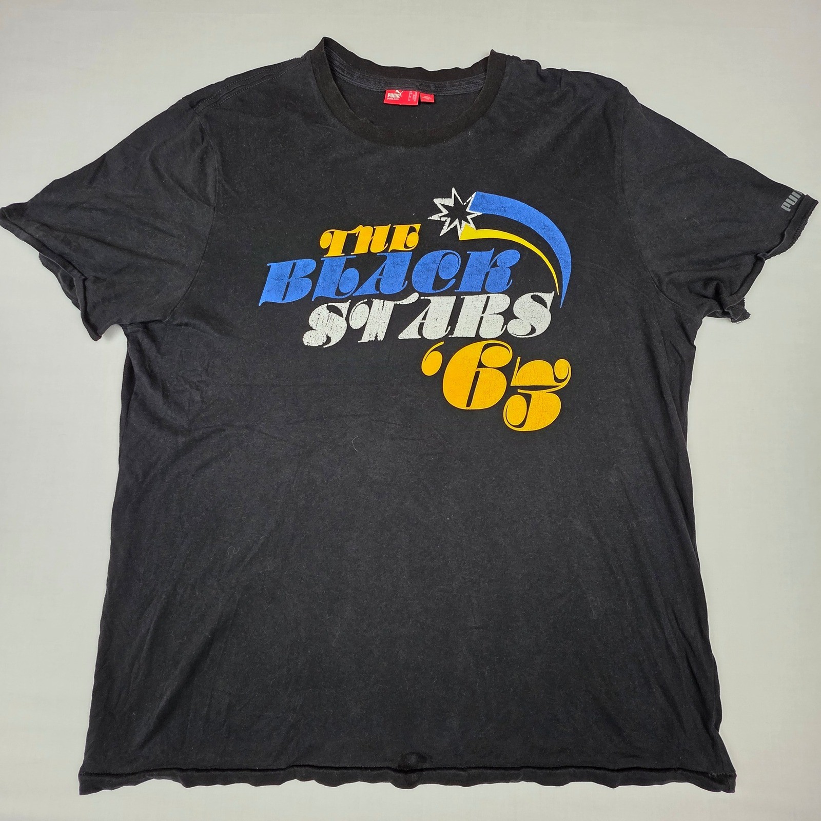 VTG Puma Mens The Black Stars 63 Ghana National Team Graphic TShirt Black XL y2K gallery