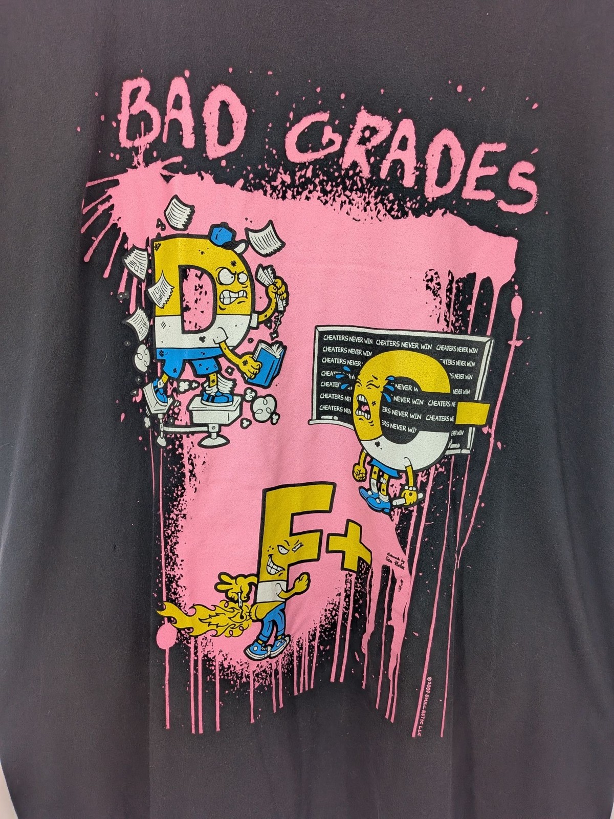 American Apparel Bad Grades Graphic T Shirt Y2K Streetwear Grunge Skate 2XLarge gallery