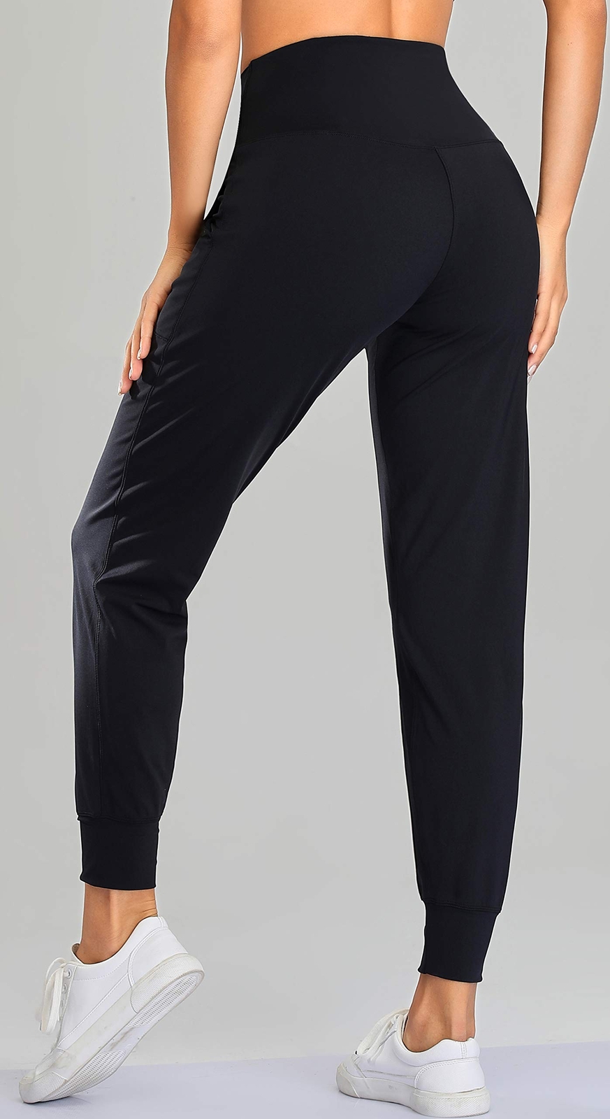 Women's Joggers High Waist Yoga Pockets Sweatpants Sport Workout Pants Black M gallery