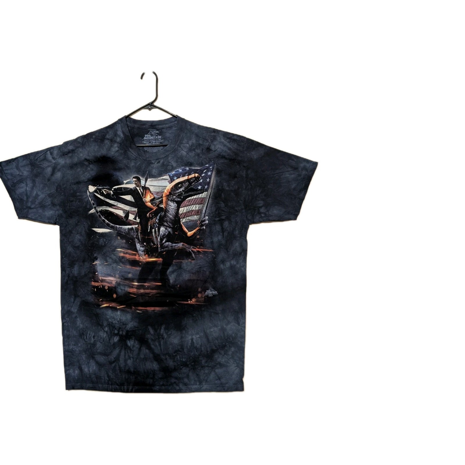 The Mountain Mens T-shirt Blue Ronald Reagan Dinosaur Retired Logo 2XL 2026 NWOT gallery