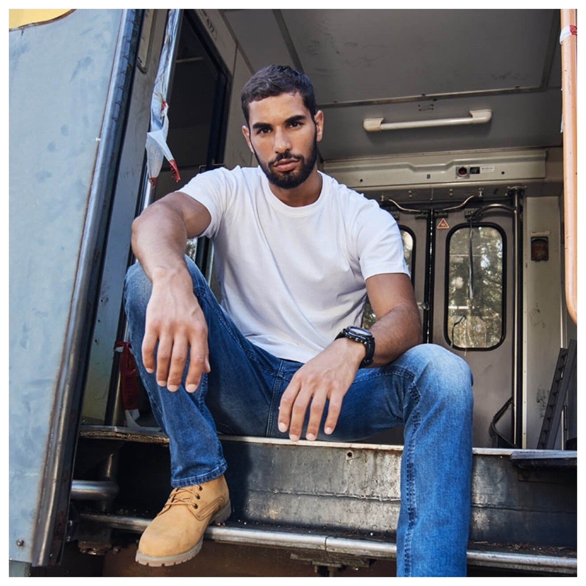 BRANDIT INDIVIDUAL WEAR Men's Essential Beige T-Shirt (4200-20003) gallery