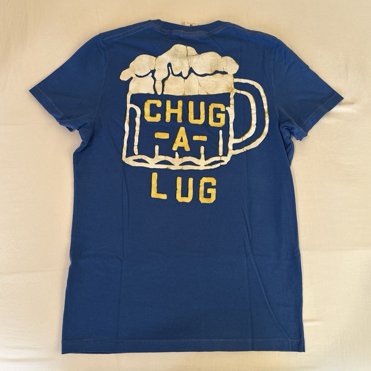 Abercrombie & Fitch Muscle Men’s Blue Crew Neck Cotton Knit College Tee M gallery