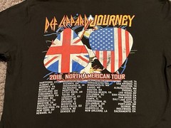 Def Leppard & Journey 2018 US Tour Concert T-Shirt Adult Size XL