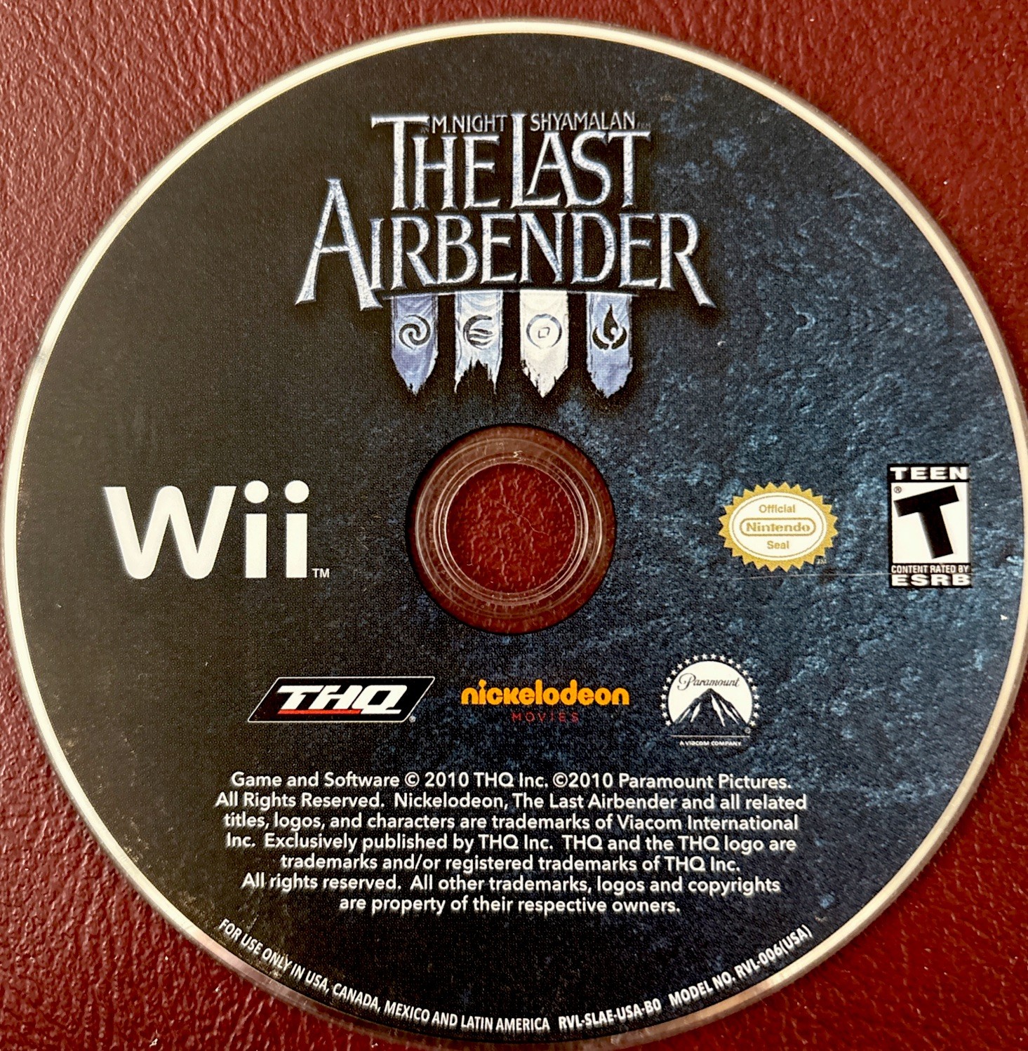 Avatar: The Last Airbender (Nintendo Wii, 2006) Disc Only Tested!