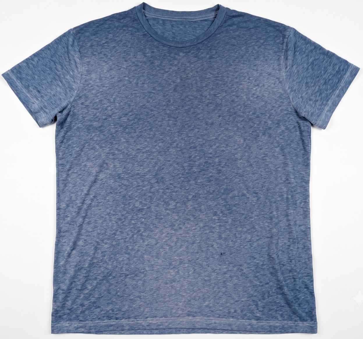 MEN'S TSHIRT: Paper Thin Heather Blue Semi Sheer Stretch Burnout Gym Casual 2XL gallery