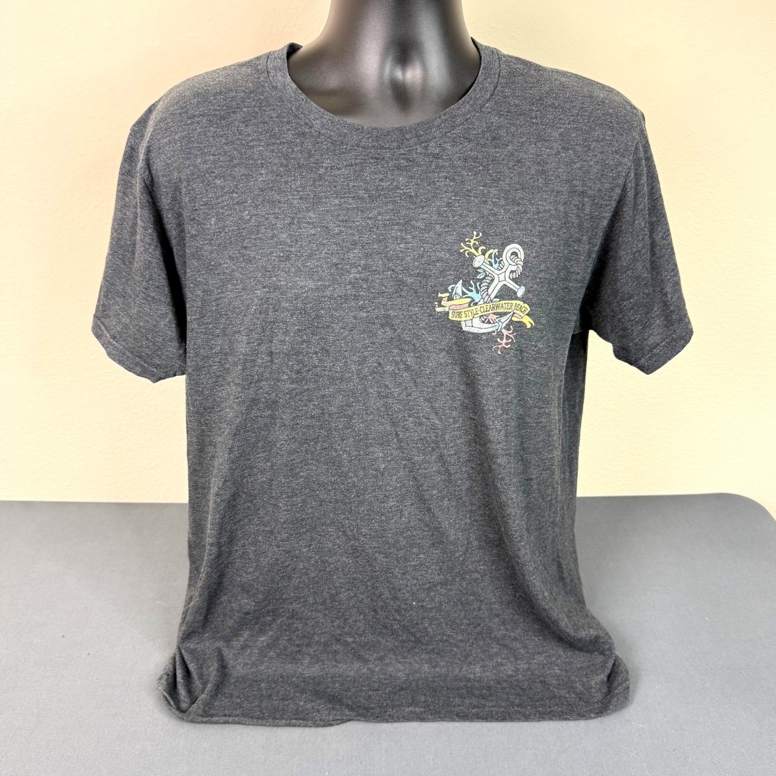 The Duck Company T-Shirt Mens L Surf Style Clearwater Beach Skeleton Mermaid gallery