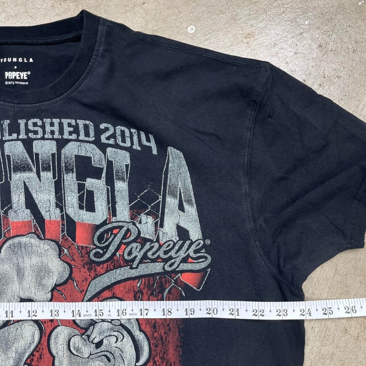 Youngla Popeye Black Tee Shirt Mens Large gallery
