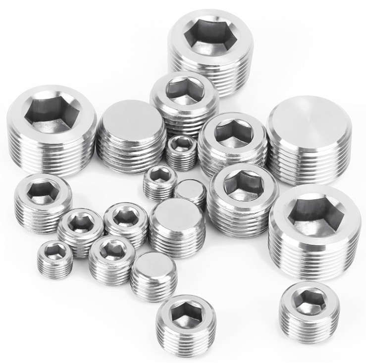 M3~M33 Stainless steel Internal Hex Male Blanking Plug with NPT 1/16″~2″ Thread