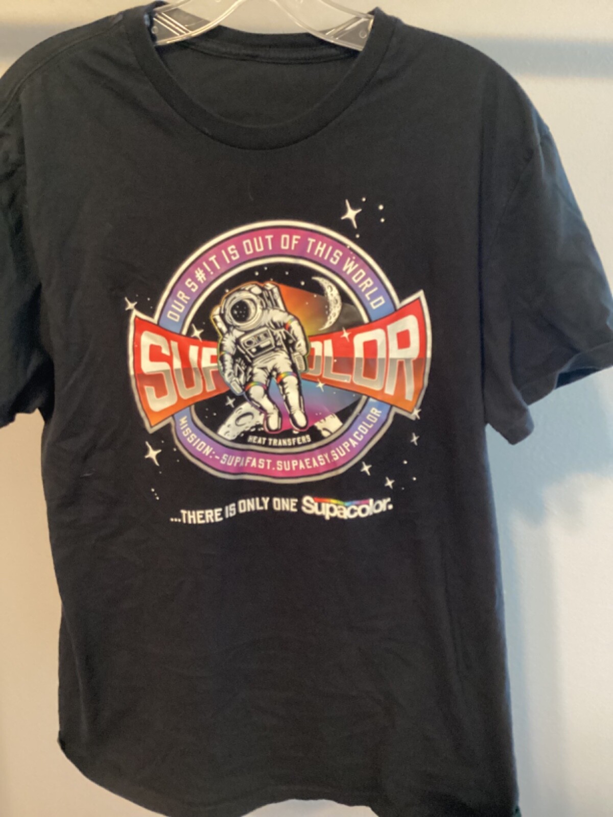 Med Supacolor Heat Transfers Astronaut Space printing soft t-shirt