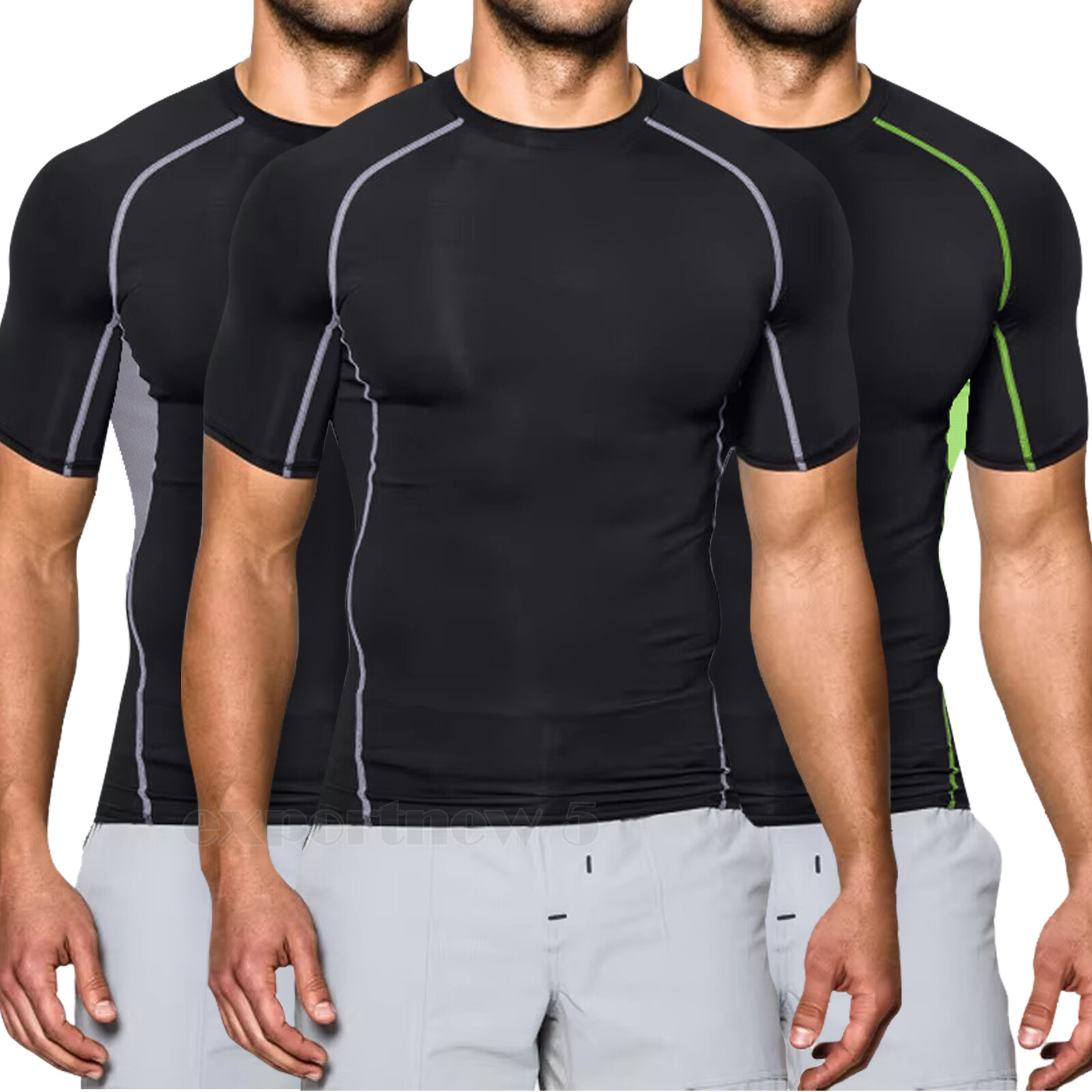 US Mens Breathable T Shirt Cool Dry Sports Running Performance Wicking Gym Top gallery