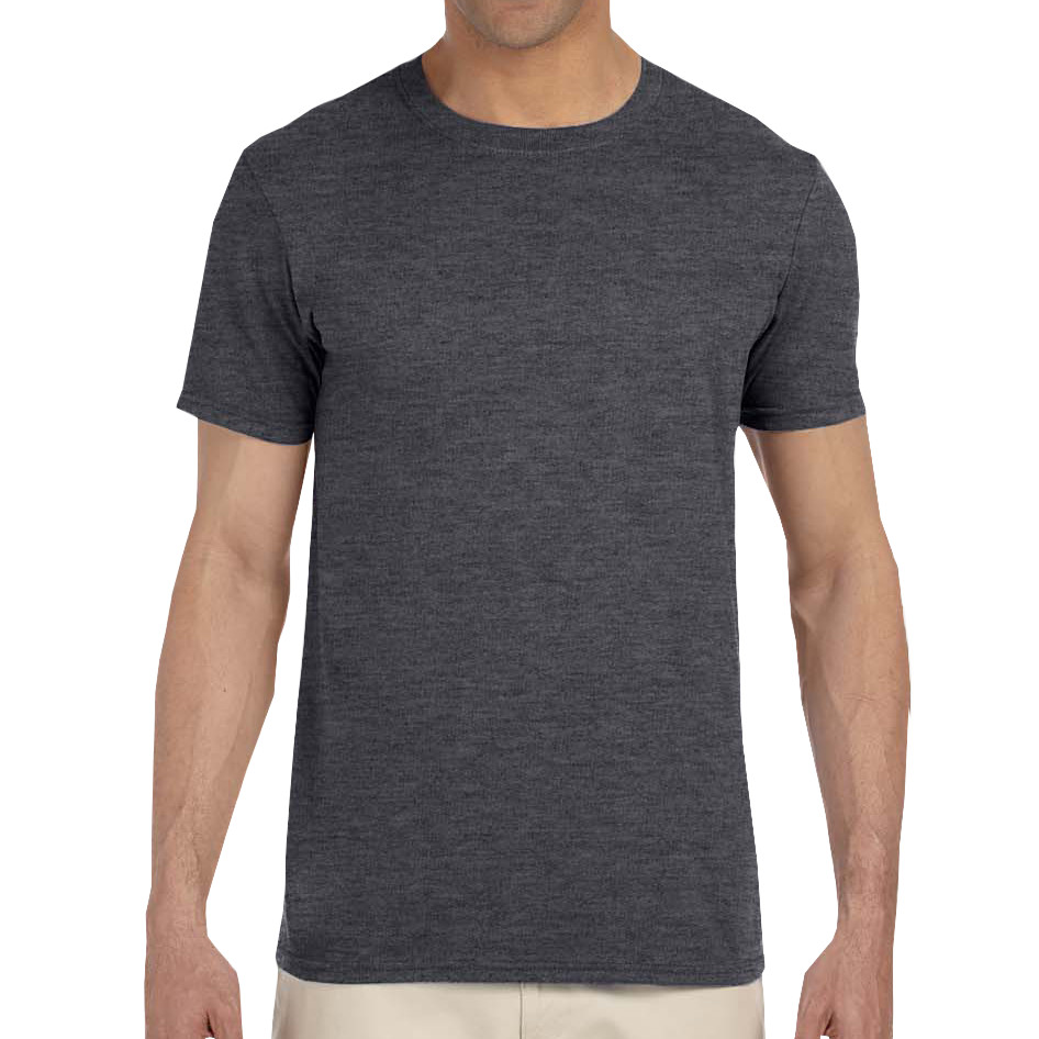 Gildan G640 Adult Unisex Softstyle® tshirt MD Medium Heather Dark Grey Shirt gallery