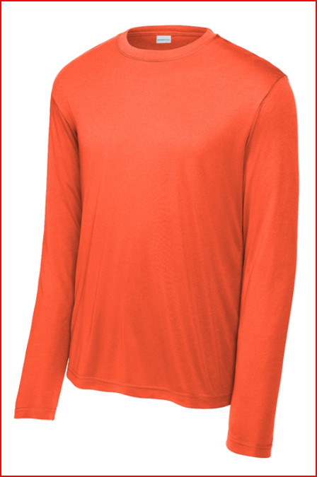 New Sport-Tek® Long Sleeve PosiCharge® Competitor™ Tee Neon Orange Large gallery